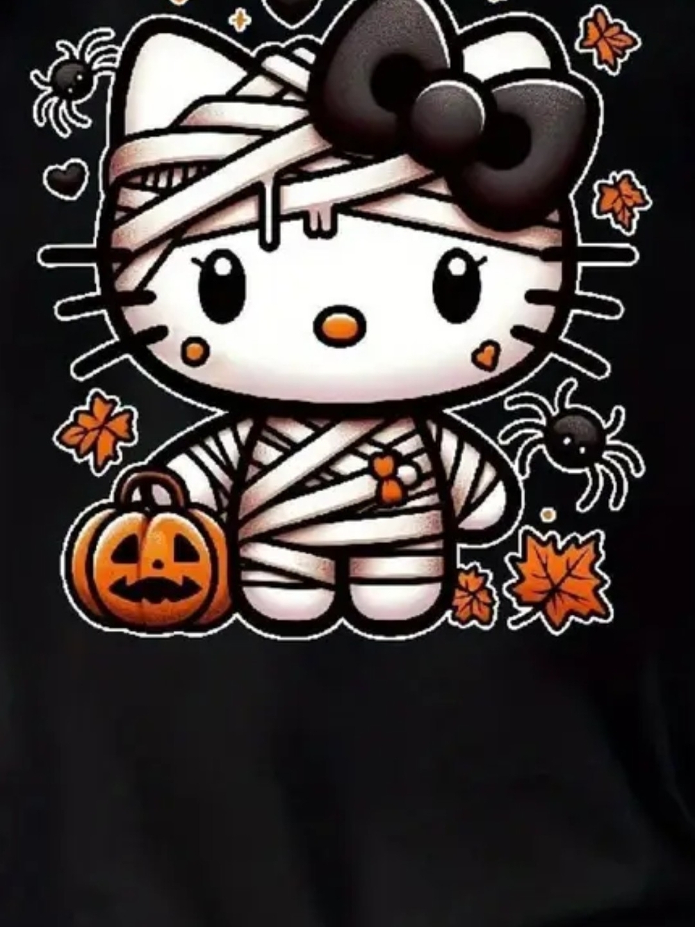 Hello Kitty Black Halloween Mummy Tee - Picture 2 of 3